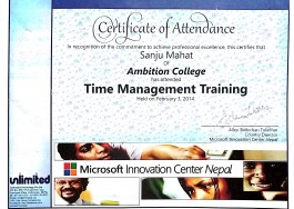 Time management training